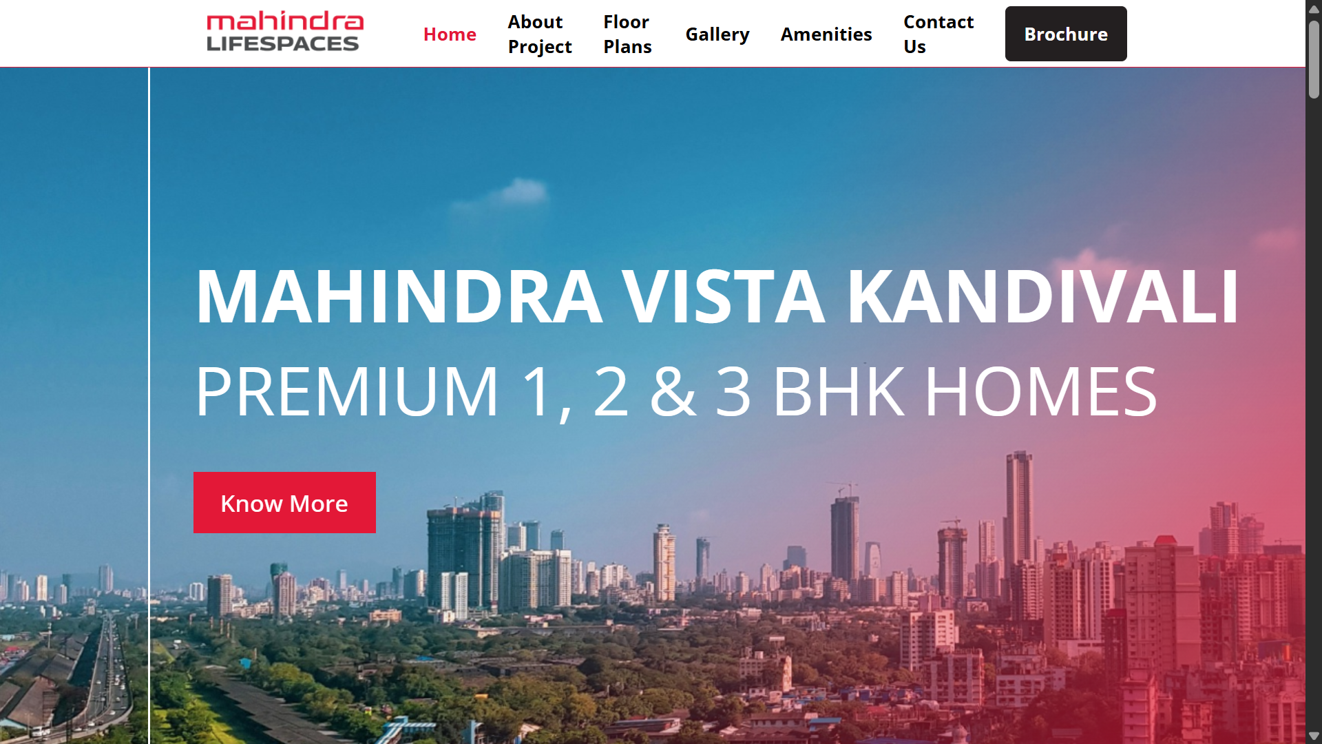Mahindra Vista Kandivali UI preview